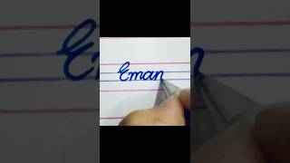 Eman Handwriting Cursive Viral Shorts handwriting [upl. by Einnek887]