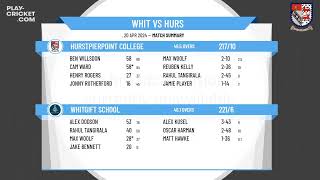 ECB Friendly  Whitgift School v Hurstpierpoint College [upl. by Goebel]