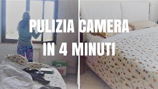 COME PULIRE LA CAMERA IN SOLI 4 MINUTI Pulizie di casa veloci [upl. by Telracs]