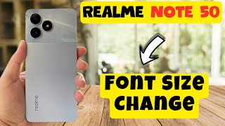 Font Size Change Realme Note 50  How to change font size  How to set font styling [upl. by Rima]