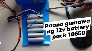 How to build 12v battery pack 18650 with Bms 3s 4p [upl. by Lody]