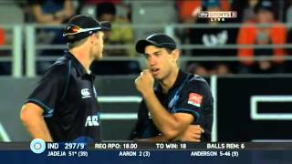 New Zealand vs India 3d ODI 2014 Final moments [upl. by Alleb885]