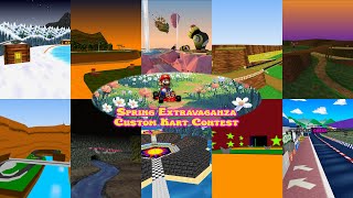 Spring Extravaganza 10 New Custom Mario Kart 64 Levels [upl. by Bonina870]