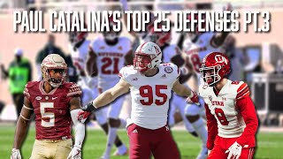 Paul Catalina’s Top 25 Defenses Pt3  Wisconsin  Rutgers  FSU  Nebraska  Utah [upl. by Yasmar17]