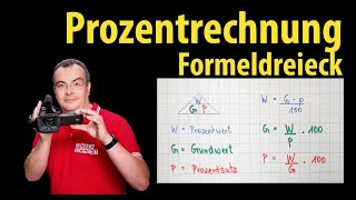 Prozentrechnung  Formeldreieck  Formeln sicher und einfach notieren  Lehrerschmidt [upl. by Elyc]