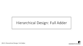 Hierarchical Design Four Bit Full Adder [upl. by Baseler]