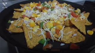 Cheesy Corn Nachos with homemade salsa dip  Tea time snacks  Finger food [upl. by Alac]