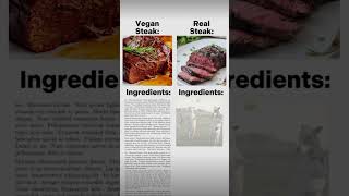 Vegan steak ingredients abcdefghijklmnopqrstuvwxyz real steak🐮 [upl. by Ytoc]