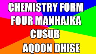 chrmistry form four  lesson 18 Combustion of alkanes af somali [upl. by Ahsemal]