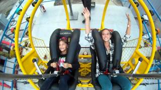 Fearless 8 year old rides the slingshot [upl. by Otxis]