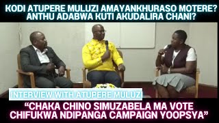 ATUPERE MULUZI MPAKA KUYANKHURA CHONCHI PA INTERVIEW LERO KU CONVENTION YA UDF KODI AKUDALIRA CHANI [upl. by Karin]