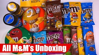 All MampMs Chocolates and Candies Unboxing [upl. by Garling]