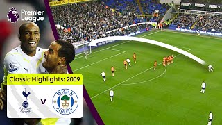 Spurs 91 Wigan  Defoe scores FIVE  Premier League Highlights [upl. by Aihtenyc630]