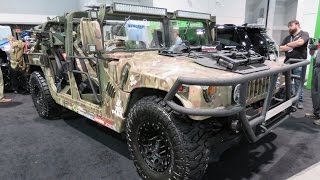 aftermarket parts for your military Hummer  SEMA show Las Vegas [upl. by Dodge49]