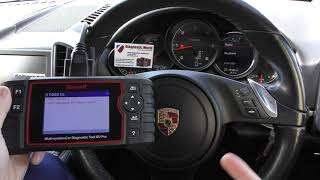 Porsche Cayenne Airbag Light Turn Off Reset iCarsoft EU Pro Code Reader Scan Tool [upl. by Kcirdled]