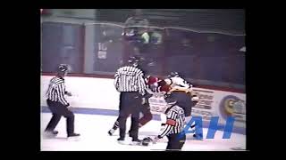 QMJHL Mar 2 1992 Philippe BoucherLAV v Matthew BarnabyBEA Laval Titan Beauport Harfangs [upl. by Subir]