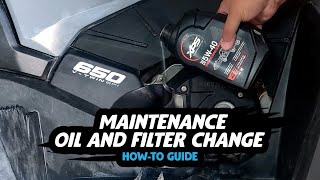 How to Change Oil amp Filter Can Am Outlander Maintenance [upl. by Barna]