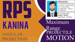 Maximum Range for angular projection on ground [upl. by Nahor]