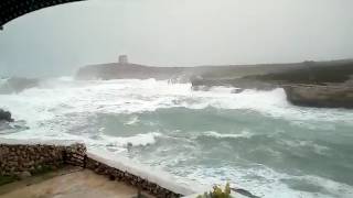 Alcaufar Temporal Menorca enero 2017 [upl. by Fadden]