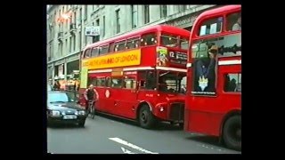 Routemaster buses in London in 1990 [upl. by Mariande]