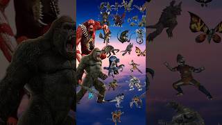 Kong x skar king vs all monsters  Comaparision godzilla comparison kong edit vs [upl. by Aicilanna]