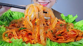 ASMR MÌ SỨA SỐT CAY  JELLYFISH SPICY NOODLES  EATING SOUNDS  LINHASMR [upl. by Elamaj]