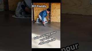 Concrete finishing  only 1 person DIY friendly  11x13 slab watch full video [upl. by Aindrea]