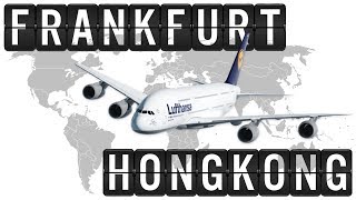 A380 Cockpit Flight Timelapse from FRANKFURT FRA to HONGKONG HKG 9200km [upl. by Dorrie]