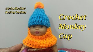 Kanhaji ki crochet Monkey Cap Size 56no Radhey Radhey [upl. by Nyledam]