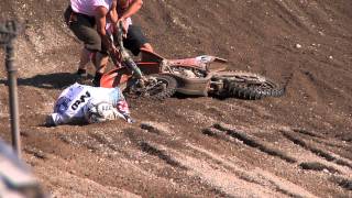 Samuli Aro crash at MX3 FINNISH GP 2011 [upl. by Llorrad]