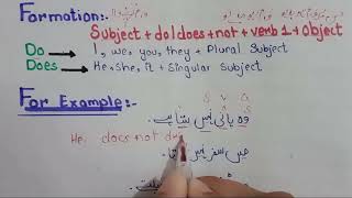 Negative sentences formation with examples  Present indefinite tenses  DoDoes uses [upl. by Meeharbi]