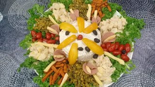 سلطة راقية سهلة ورائعة للضيوف و للمناسبات بمكونات اقتصاديةsalade jardiniere [upl. by Krystyna]