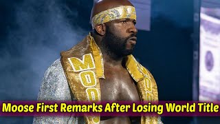 Moose First Remarks After Losing World Championship at TNA Slammiversary 2024 [upl. by Suzette269]