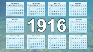 Calendar 1916 [upl. by Asoral]