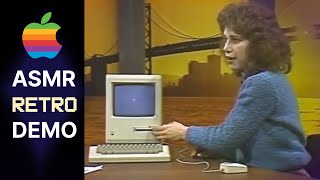 Unintentional ASMR 💾 Relaxing Retro Macintosh Demonstration 1984 [upl. by Oribelle]