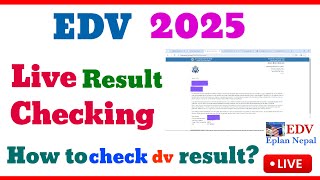 How to check dv result  dv lottery result 2025 live [upl. by Abeh]