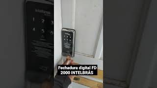 Instalação de fechadura digital FD 2000 da Intelbrás com abertura via TAG e senhas [upl. by Anaehs]