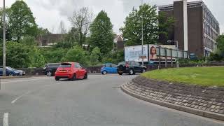 Tesco MultiLane Roundabout from Whaley 3rd Exit to A523 Stockport Macclesfield Driving Test Route [upl. by Ahtnamas]