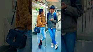 Metro me hue hamari setting🥰 viralshort youtubeshorts youtubevideo foryou metro delhi [upl. by Nylanna544]