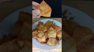 Iftar snacks crispy Chicken wontons😋 ASMR shortsvideo [upl. by Emoraj844]