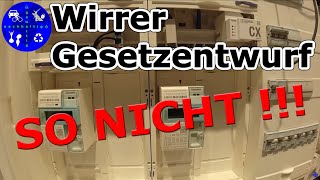 Wirrer Gesetzentwurf Preisexplosion bei Stromzählern  Staat fördert Nulleinspeisung [upl. by Aitnyc]