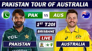 PAKISTAN vs AUSTRALIA 1st T20 Match LIVE COMMENTARY  PAK vs AUS T20 MATCH LIVE  TOSS UPDATE [upl. by Ralli]