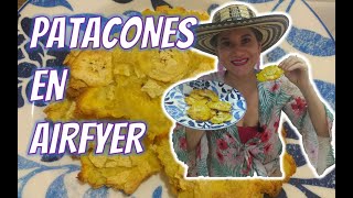 PATACONES EN AIR FRYER  TOSTONES EN OLLA DE AIRE [upl. by Amaris]