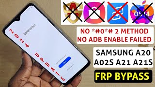 Samsung A21 A20 A21s A20s Frp Bypass Android 11 12  Adb Enable Failed  2024 New Update [upl. by Ybloc]