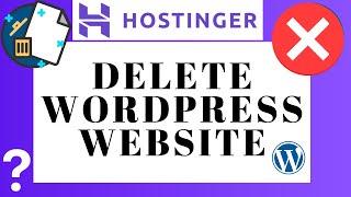 How To Delete WordPress Website From Hostinger Quick amp Easy [upl. by Dlared]