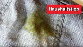 Grasflecken aus Kleidung mit Essig entfernen – Anleitung Grasfleck Jeans Trikot Hose rausbekommen [upl. by Starks30]