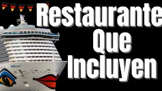 Aida Cruceros ¿que restaurantes incluyen Mattconnor cruceros aidacruises [upl. by Ainoet]