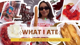 Everything I Ate At The Florida Strawberry Festival 2024 🎡🎠🍓 [upl. by Merrie]