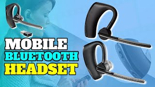 Best Plantronics Mobile Bluetooth Headset In 2023  Top 5 Bluetooth Mono Headsets Review [upl. by Arahc]