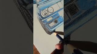 How To Draw a BMW Gusheshe 325i with Coloured Pencils [upl. by Lasser]